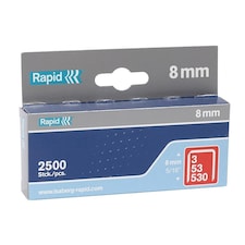Rapid 53 Series Galvanised Staples - Galvanised - 8mm, Box of 2500
