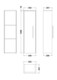 image 2 of Balterley Contemporary Bathroom Wall Hung Single Soft Close Door Tall Storage Unit with 2 Shelves, Fern Green, 1200 x 350 x 250mm