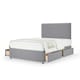 image 1 of Majestic 1000 Pocket Sprung Silver Plush Velvet 4 Drawer Divan Set And Valencia Headboard Super King
