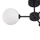 image 4 of Contemporary Chic Matte Black Ceiling Light with Opal White Globe Glass Shades | Black | Black | 1