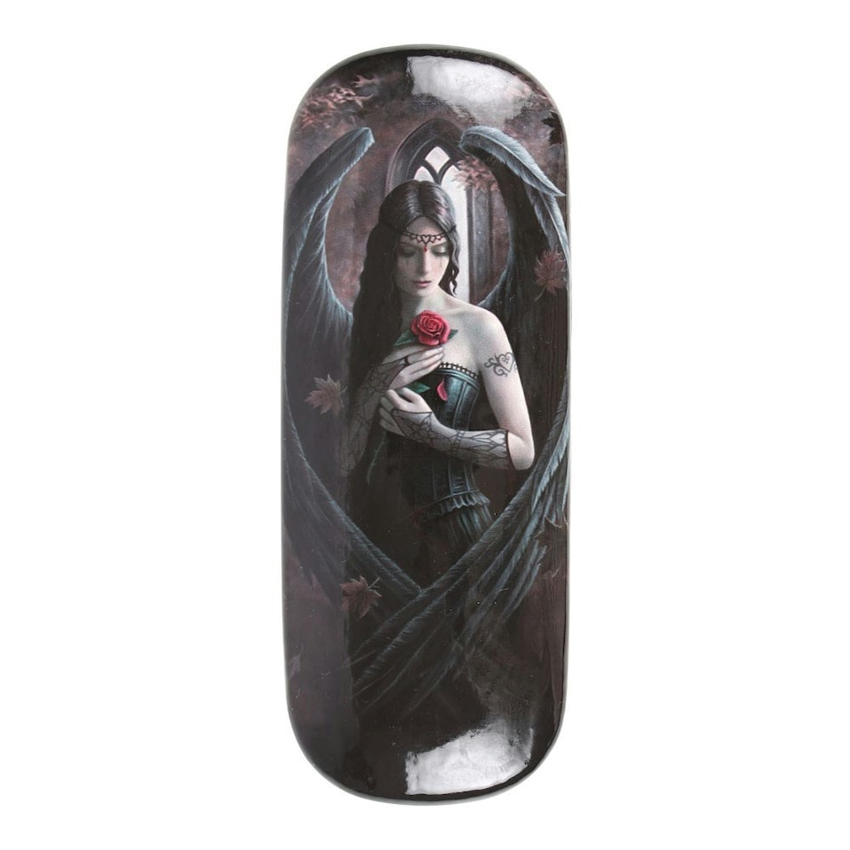 image 1 of Angel Rose Glasses Case by Anne Stokes Black