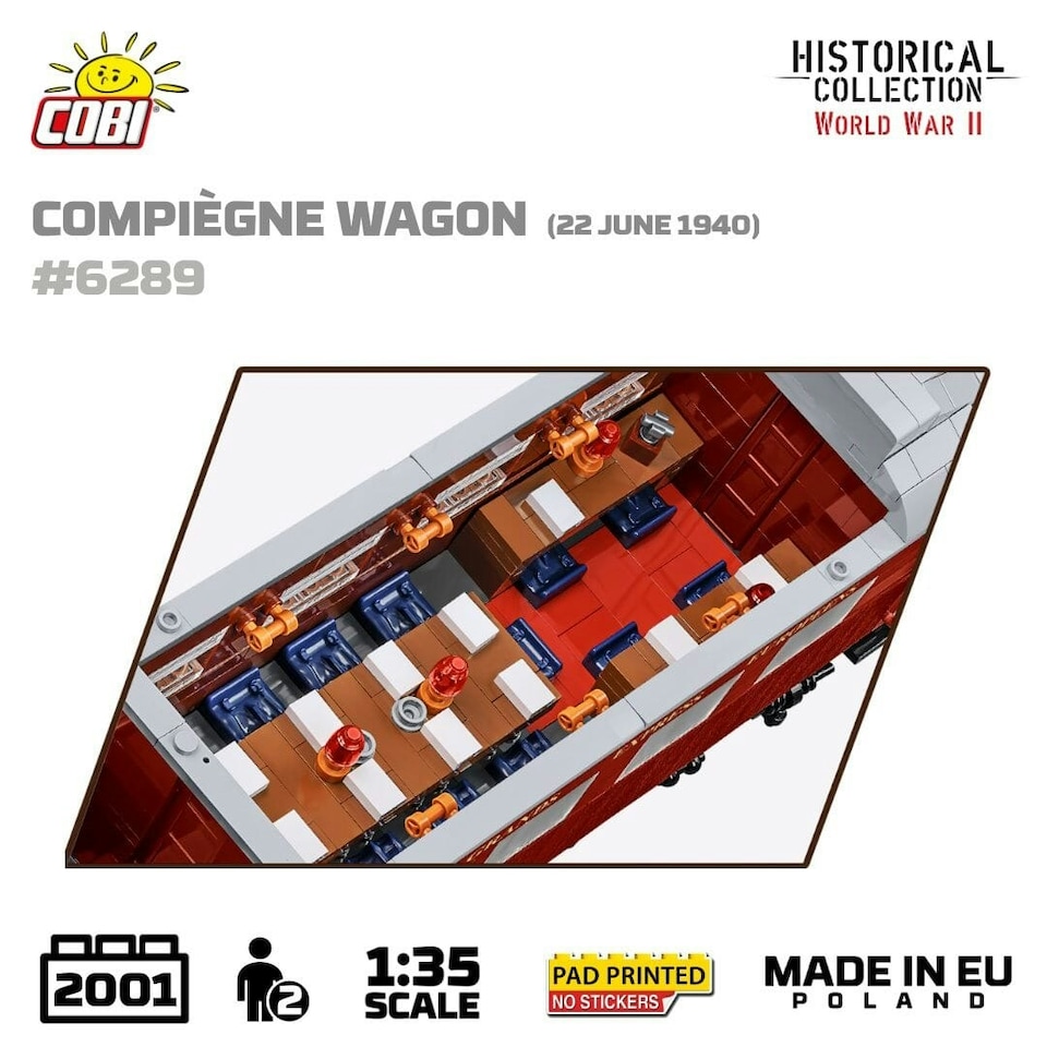 image 1 of Compiegne wagon brick model 1940 - COBI 6289 - 2030 bricks