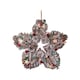image 9 of 35cm Frosted Hanging Christmas Star Wreath with Red Jingle Bells & Wooden Stars