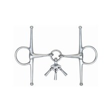 Shires Jointed Horse Full Cheek Snaffle Bit - Silver - 5.5in