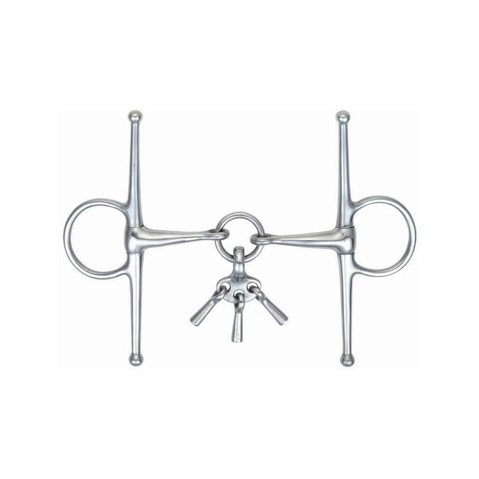 Shires Jointed Horse Full Cheek Snaffle Bit - Silver - 5.5in