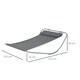 image 5 of Outsunny Rocking Sun Lounger, Single Garden Lounger Sunbed with Headrest Pillows, Texteline Outdoor Rocking Chair Swing Hammock Daybed with Metal Frame for Patio, Terrace, 212 x 132 x 66 cm, Grey