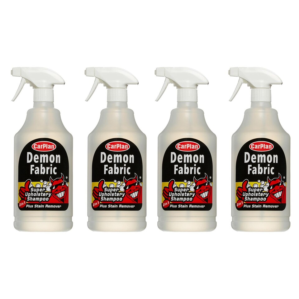 image 1 of Fabric Upholstery CarPlan Demon Fast Acting Super Shampoo Cleaner 1 Litre 1L x4