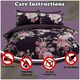 image 3 of VELVETIO Flora Printed Duvet Cover Set Reversible Polycotton Easy Care Beddings Purple | Double