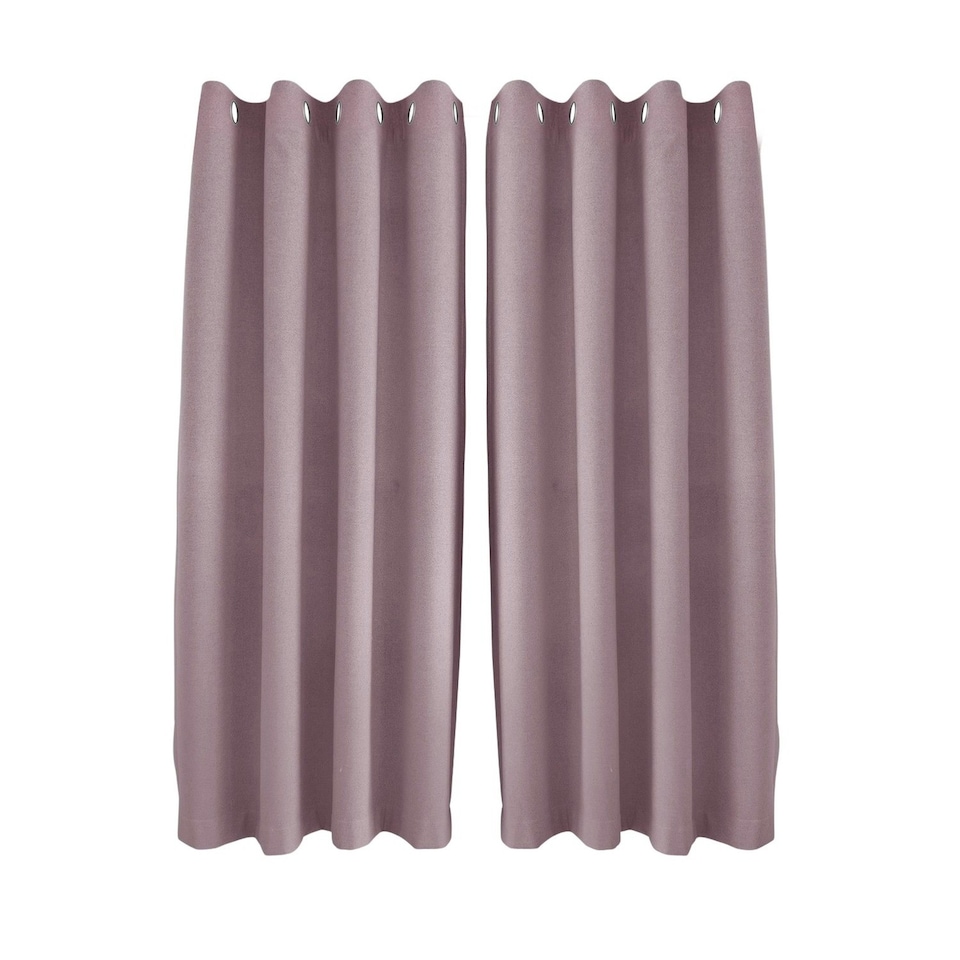 image 1 of Lavender Pink Linen Blackout Curtains - 46 x 63 Inch Drop - 2 Panel Pink