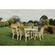 image 1 of Clover 6 Seater Rectangular Table Set with 6 Chair - Pressure Treated Timber - Partially Assembled