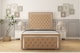 image 1 of Sloomy Sofia Chrome Latte Dumfries Bed Frame With Mattress With 50" Upholstered Headboard 4'6 Double