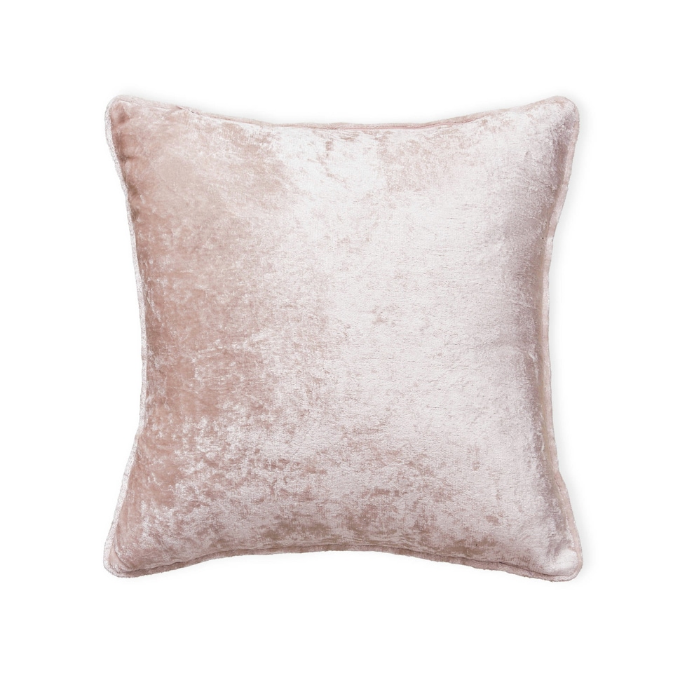 image 1 of BHS Crushed Velvet Cushion, Pink