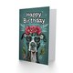 image 2 of Staffy Lover Flowers Sunglasses Woman Dog Her Birthday Card