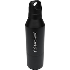 Odessy Stainless Steel Recycled 600ml Insulated Water Bottle - Solid Black - One Size