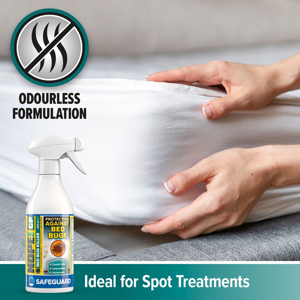 image 1 of NOPE CP Bed Bug Killer Spray Treatment - 500ml - Odourless & Non-Staining for Mattress, Bed Frames, Carpets, Furniture