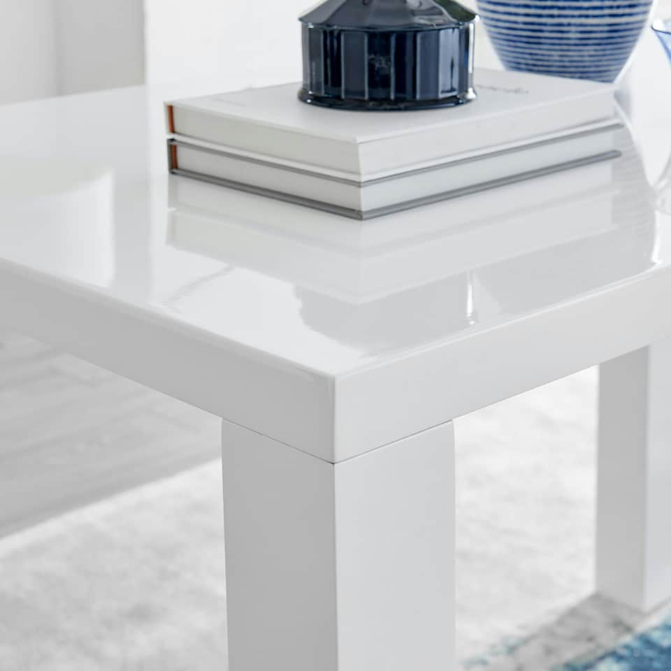image 1 of Furniturebox Pivero White High Gloss Dining Table (4)