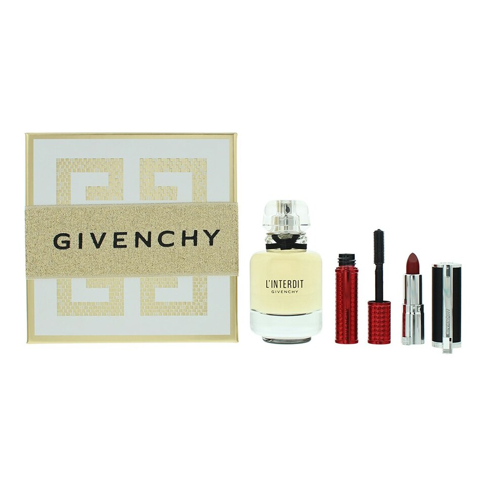 Givenchy L'interdit 3 Piece Gift Set: Eau de Parfum 50ml - Mascara 4g - Lipstick 1.5g