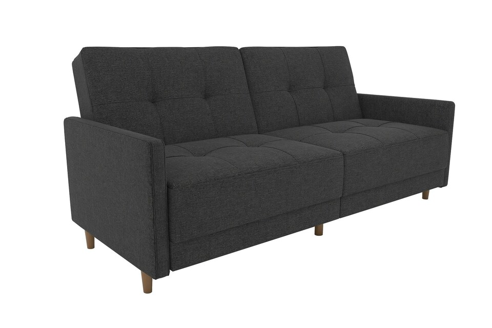 image 1 of Andora sprung sofa bed in fabric grey | Grey | GREY LINEN | Three Seater