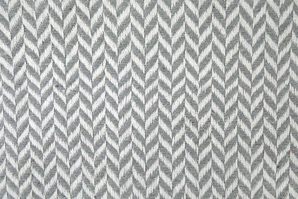 image 1 of Chevron Collection Recycled Cotton Throw in Silver (90" x 100") | Grey | Grey