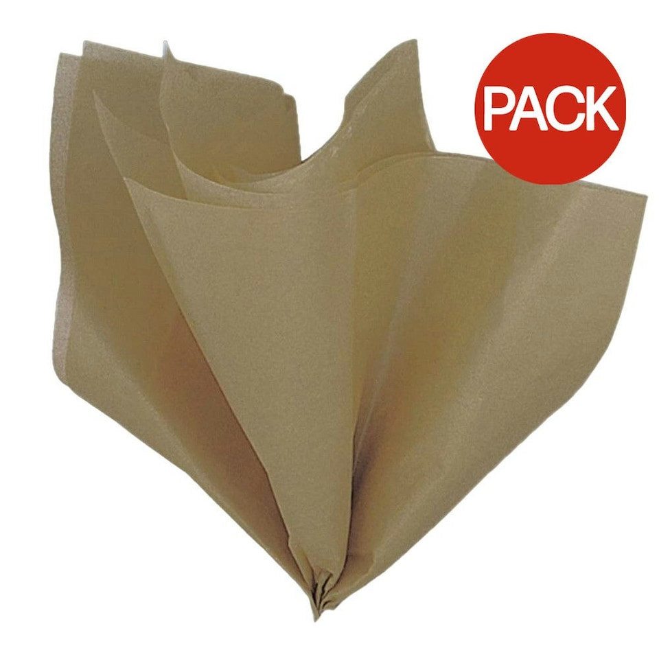 Unique Party Metallic Tissue Paper (Pack of 5) - Gold - One Size Gold | 13x19in
