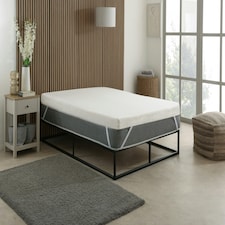 Cool Max Memory Foam Mattress Topper - 1" Deep, Pressure Relief White | Single