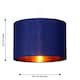 image 6 of Set of 2 Navy Blue 25cm Light Shade with Gold Inner | Blue | Gold | Medium | 2