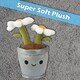 image 10 of Flowerpot Soft Toy Cute Plushie Huggable Cuddly Stuffed Toy Gift 30cm White