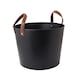 image 5 of Mulberry Large Leather Handle Log Bucket Iron Leather Black Matte Timeless Style