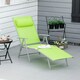image 2 of Outsunny Sling Patio Reclining Chaise Lounge Garden Furniture Green
