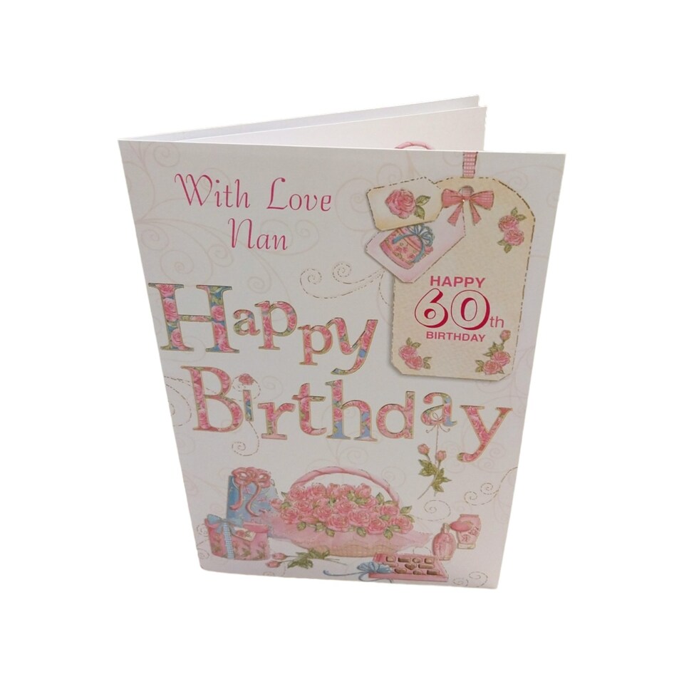 image 1 of With Love Nan Happy 60th Birthday card