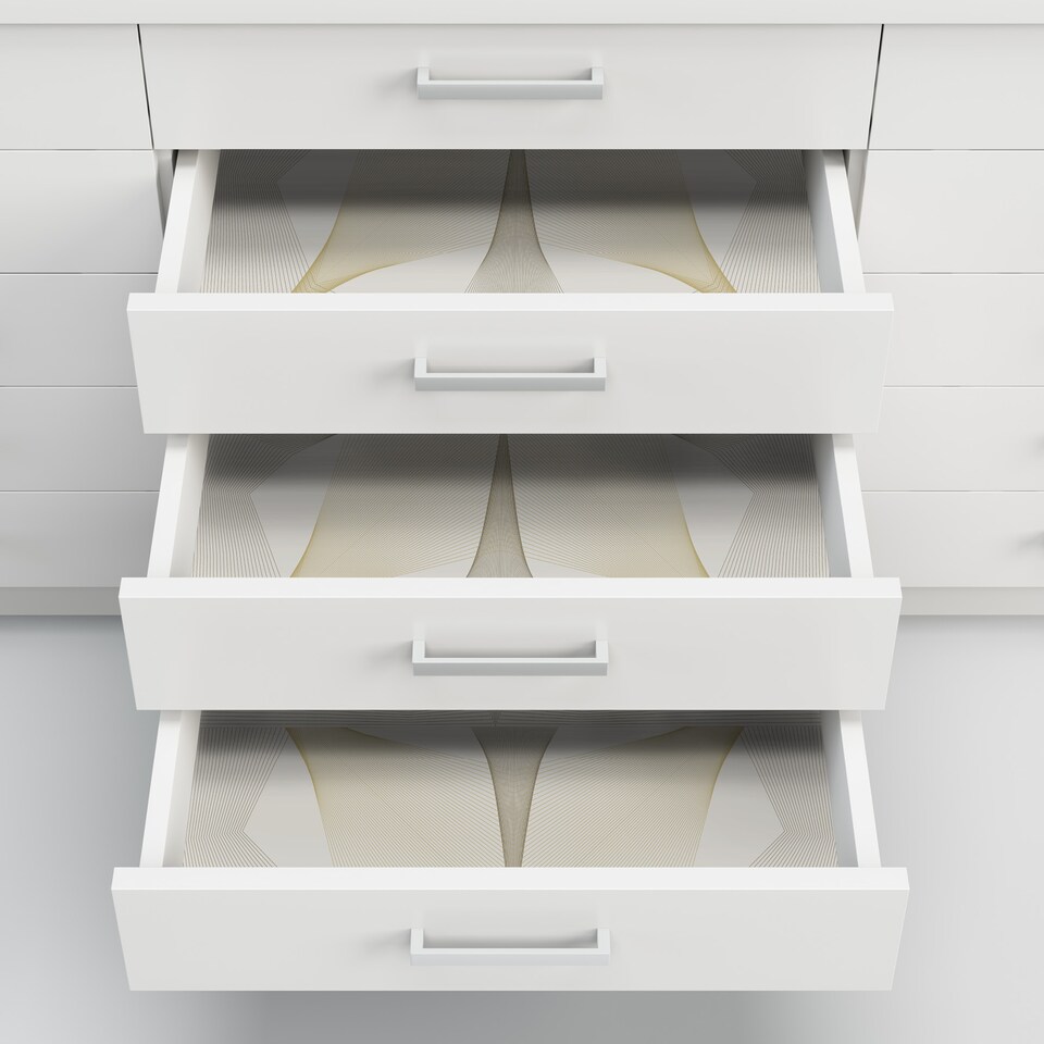 image 1 of NuWallpaper NUS3575 Inuition Peel & Stick Wallpaper, White & Gold | White | White & Gold | 2.86m² | 1