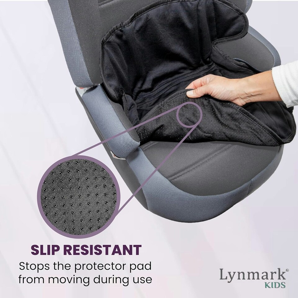 image 1 of Potty Training Car Seat Protector Cover for Spills, Nappy Leaks, and Accidents - No Bucklehole Black