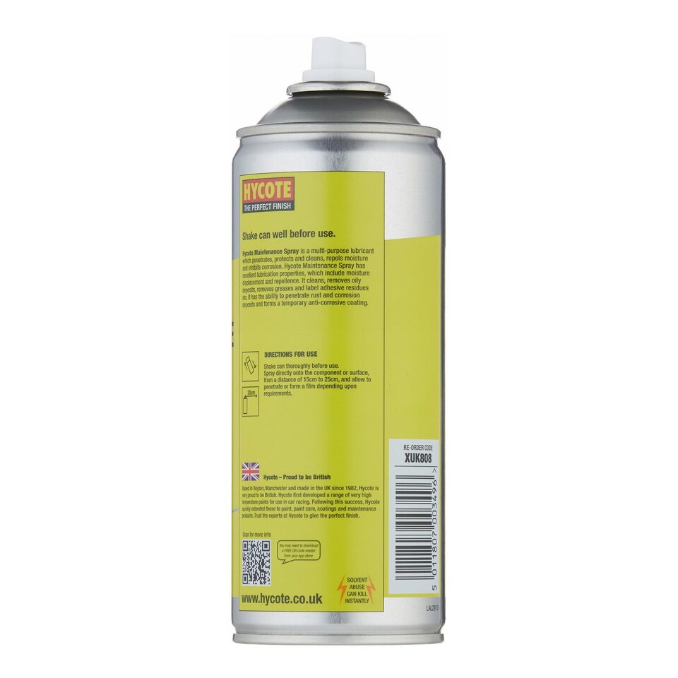 image 1 of Hycote Workshop Maintenance Spray 400ml x3 1.2 Litres Cleans & Protects