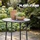 image 7 of Outsunny Metal Garden Side Table, 48 cm Round Outdoor Table | Grey | Dark Grey | 48 x 48 x 51 cm