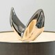 image 2 of ValueLights Modern Chrome Ceramic Rabbit Hare Animal Table Lamp With Grey Shade