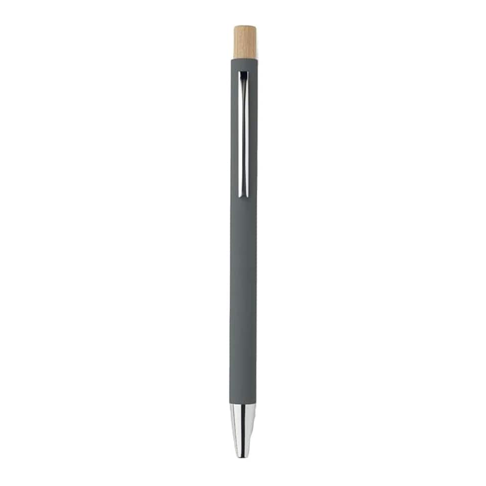 image 1 of MidOcean Bergamo Recycled Aluminium Ballpoint Pen - Stone Grey - One Size