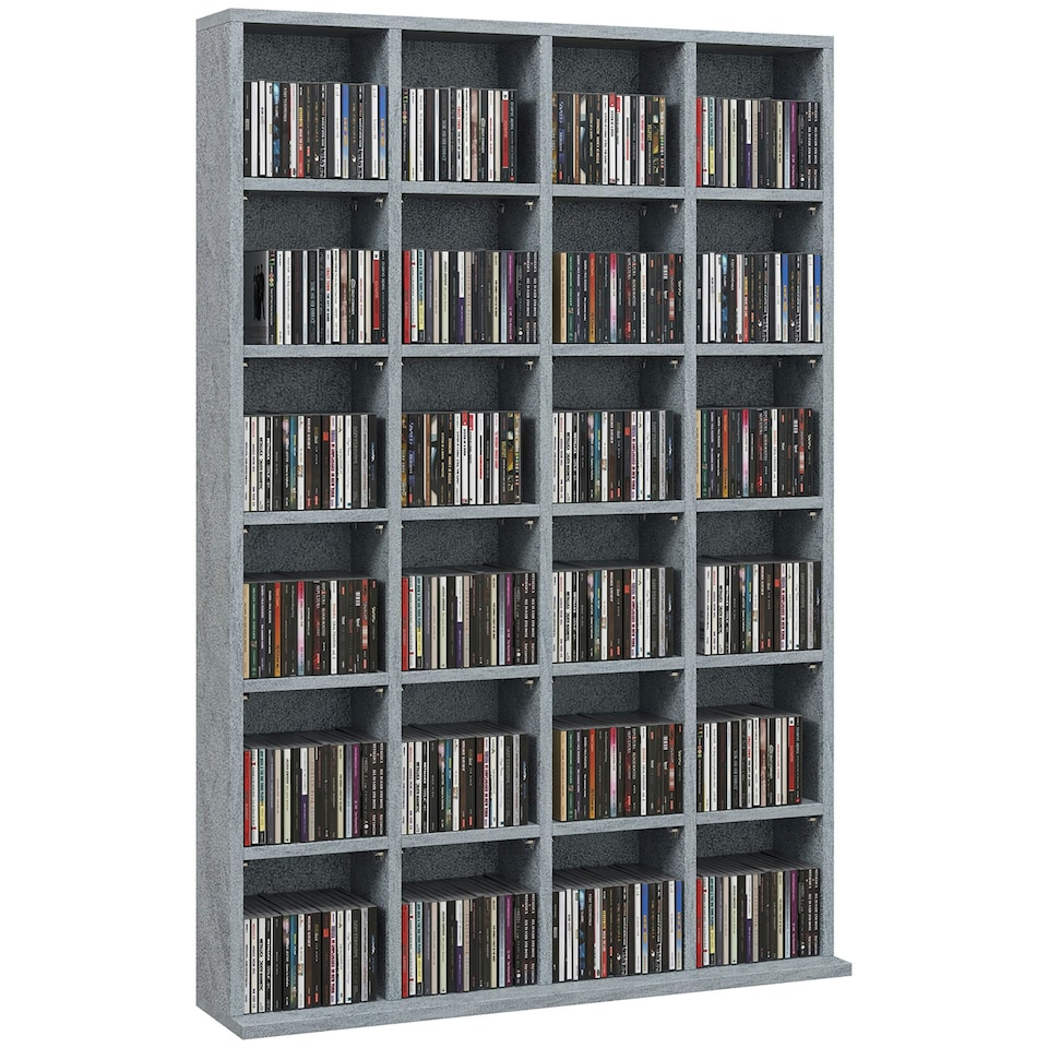 image 1 of HOMCOM DVD CD Media Storage Rack, Video Display Unit, Natural