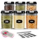 image 1 of 6 x 0.8 Litre Easy To Use Durable Cereal & Dry Food Storage Containers Food Grade Approved Clear