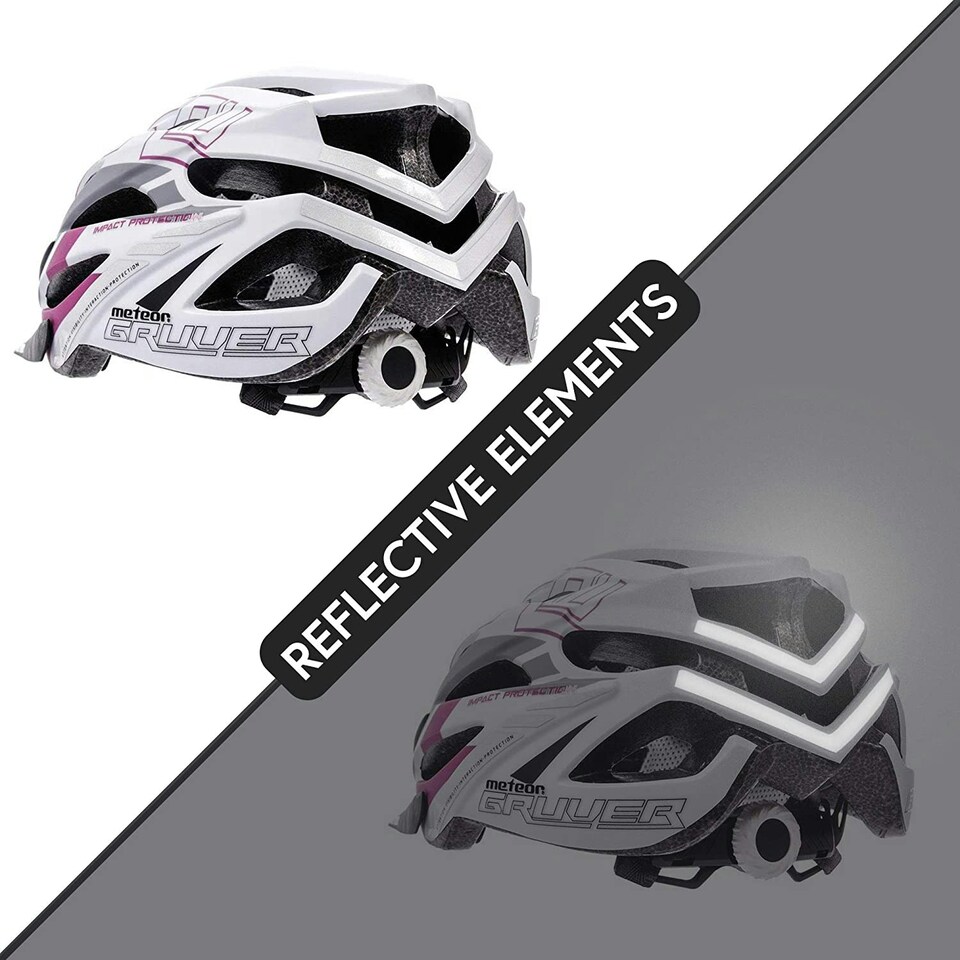 image 1 of Meteor Cycle Helmet Gruver MTB Bike Skateboard Scooter Safety Gear Purple | Purple | M