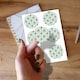 image 3 of Floral Baby Blue Stripes Round Stickers 88mm - Sheet of 6