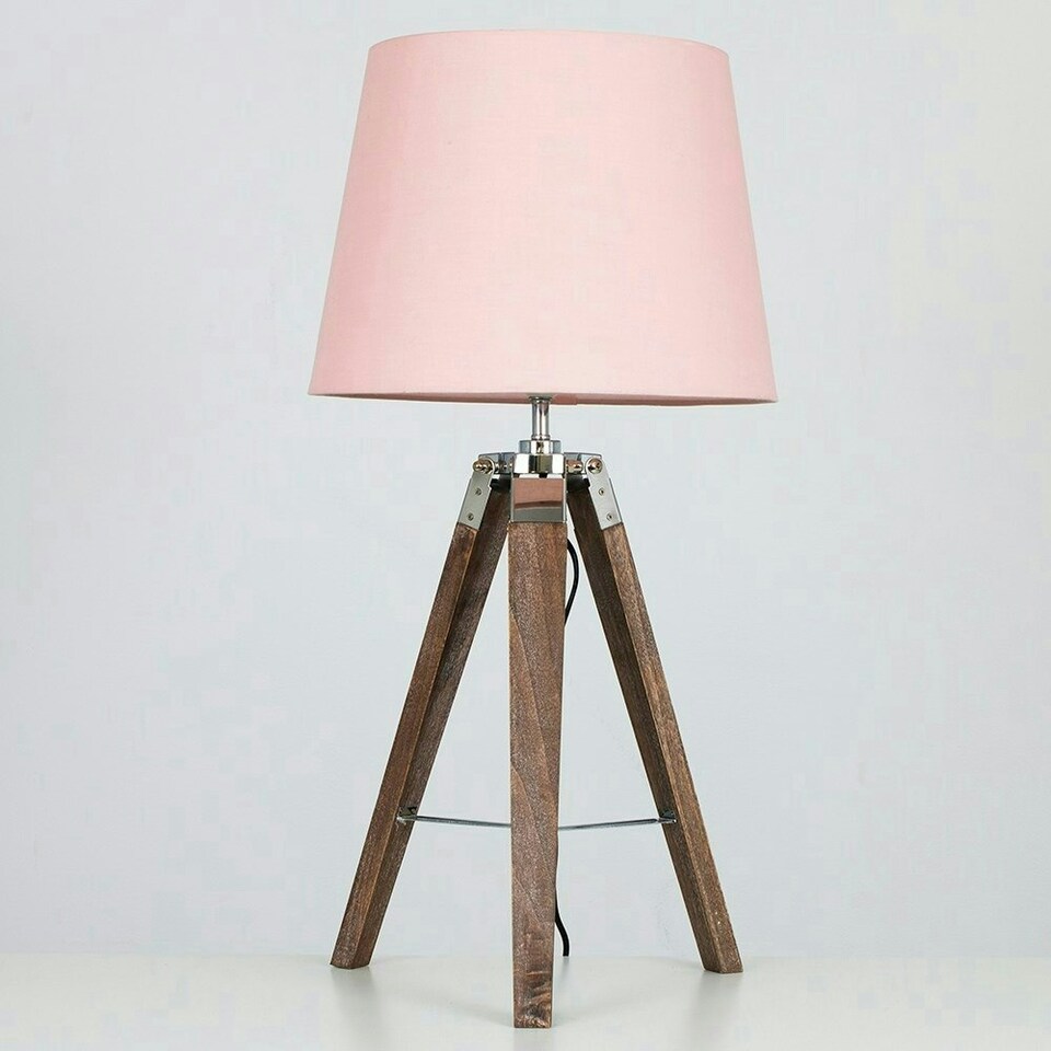 image 1 of ValueLights Clipper Brown Table Lamp Brown Shade