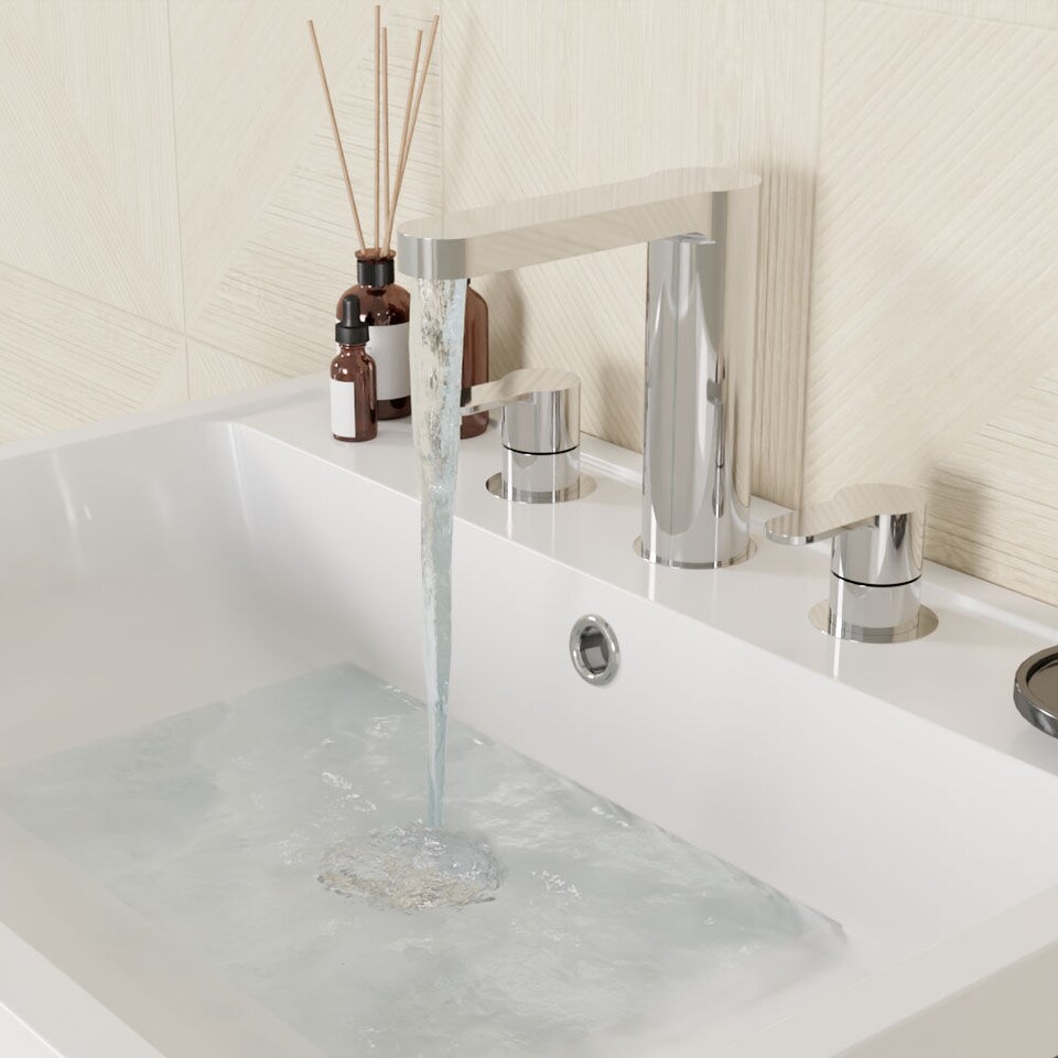 image 1 of Balterley Pride Modern Bathroom Round Deck 3 Tap Hole Basin Mixer Tap & Pop Up Waste