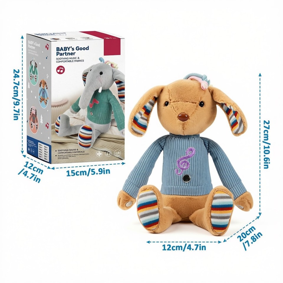 image 1 of Interactive Baby Musical Plush Toy - Touch Sensor Light Up Stuffed Animal with Lullabies, Rhythm Beats & Sound Effects - Soft Cuddle Companion for Babies & Toddlers, Perfect Sleep Aid & Learning Gift