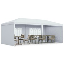 Outsunny 6m x 3m Garden Gazebo Marquee Canopy Party Tent Canopy Patio Black