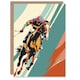 image 1 of Jockey On Racehorse Animal Race Colourful Him Her Birthday Card