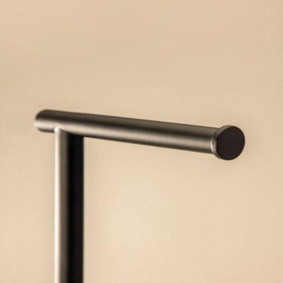 image 1 of Cosmic Toilet Brush Holder with Durable Stainless Steel, Matt Finish Black