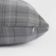 image 3 of OHS 2 x Winsford Woven Check Printed Filled Cushions, 45x45cm - Charcoal