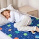 image 1 of Lynmark® Toddler Potty Training Bed Pads - Non-slip 90 x 85cm Blue | Astronaut | Single