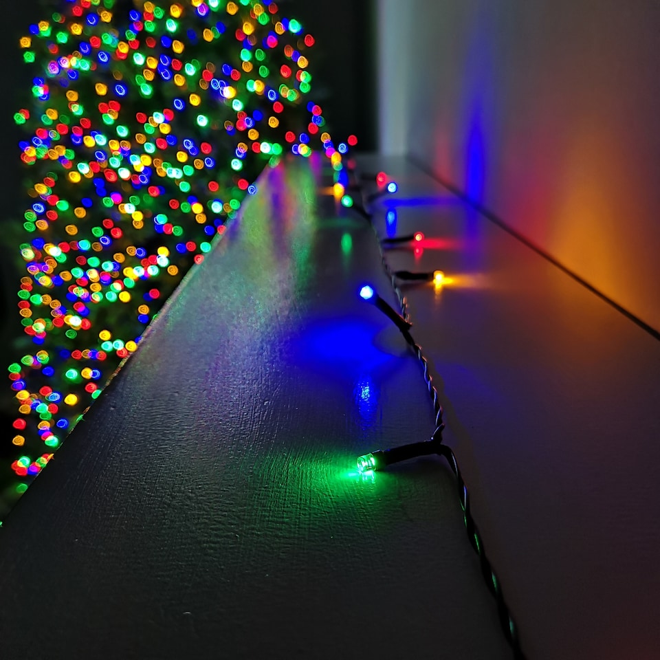 image 1 of 2 Pack of 400 LED 40m Premier Christmas Indoor Outdoor Multi Function Battery Operated String Lights with Timer in Multicoloured