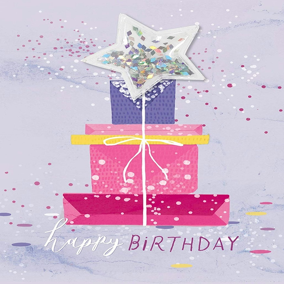 image 1 of Hotchpotch Glitter Ball Happy Birthday Cake Card
